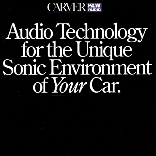 More information about "Carver Mobile Electronics for 1994 and Beyond Sales Flyer"