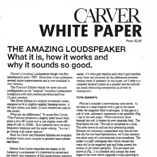 More information about "Carver White Paper - The Amazing Loudspeaker - What it is, How it works and why it sounds so good.PDF"